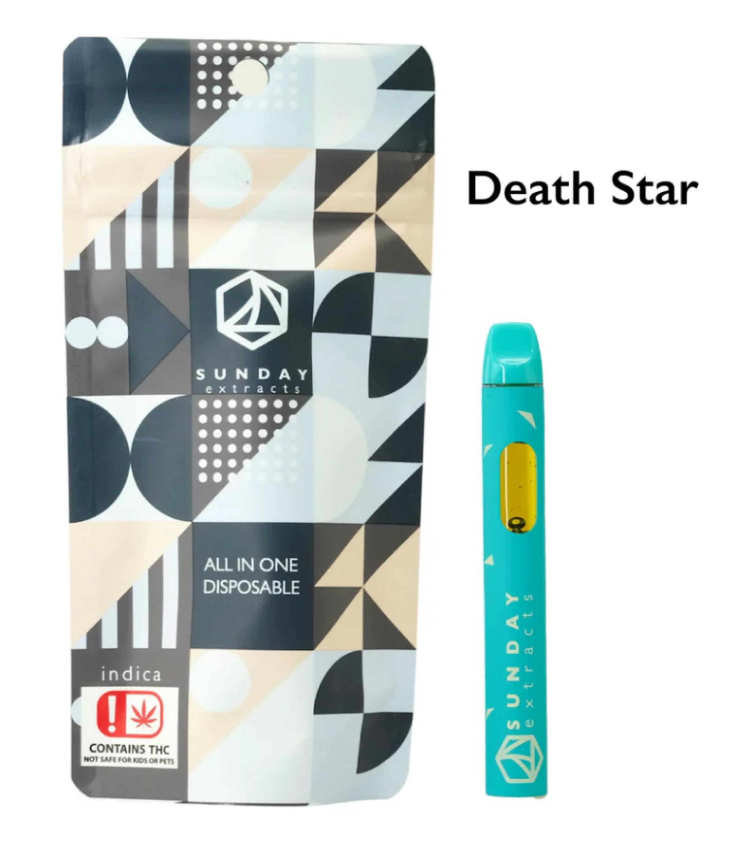 $28 | 2g Live Resin Disposable | Sunday Extracts | Death Star