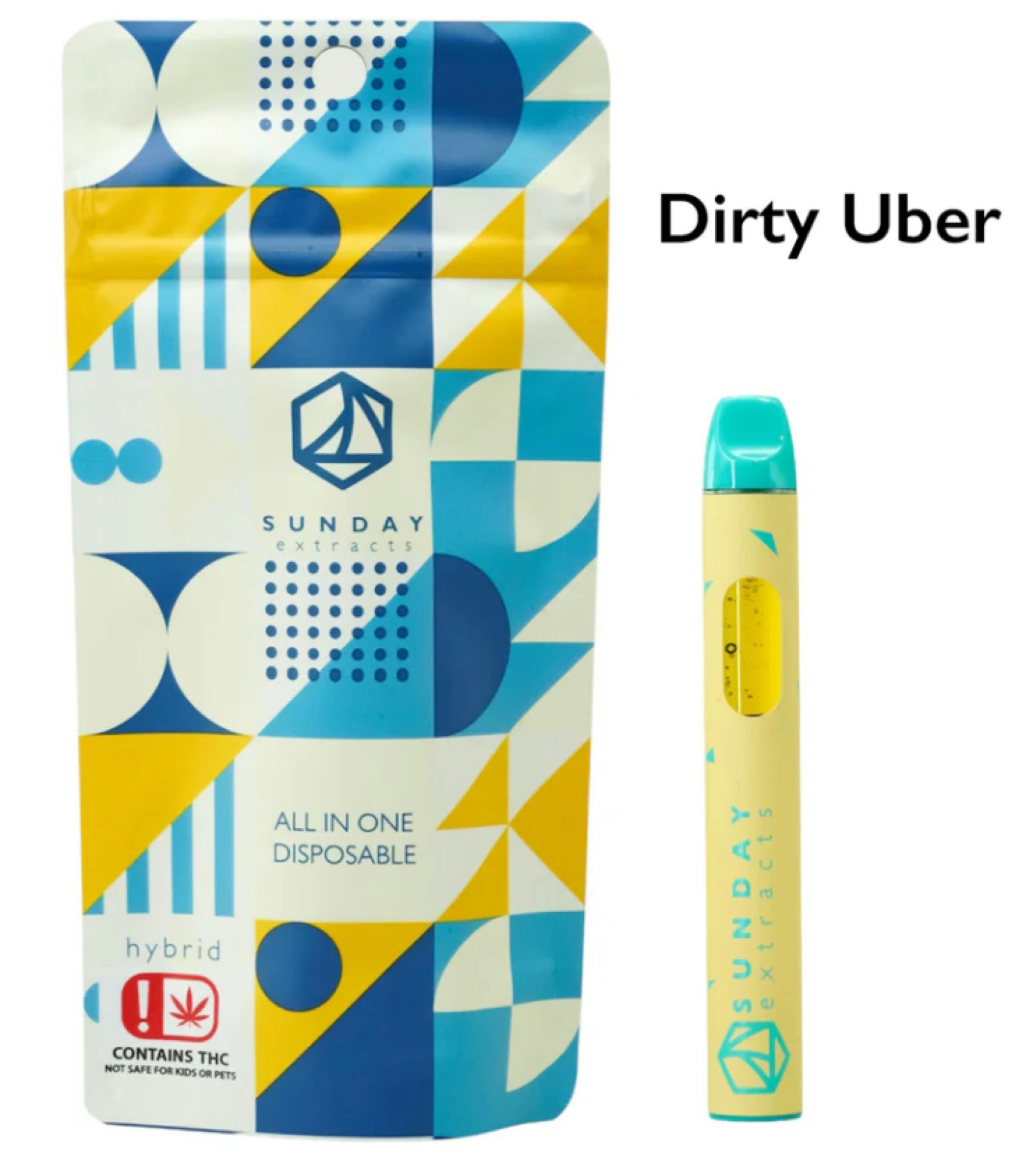 $28 | 2g Live Resin Disposable | Sunday Extracts | Dirty Uber