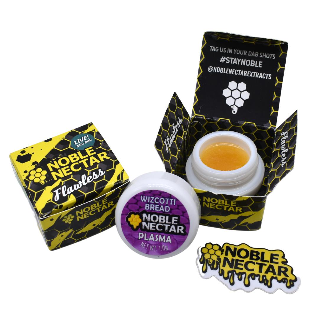 $18 | 1g Flawless Single Source Live Plasma | Noble Nectar | Wizcotti Bread