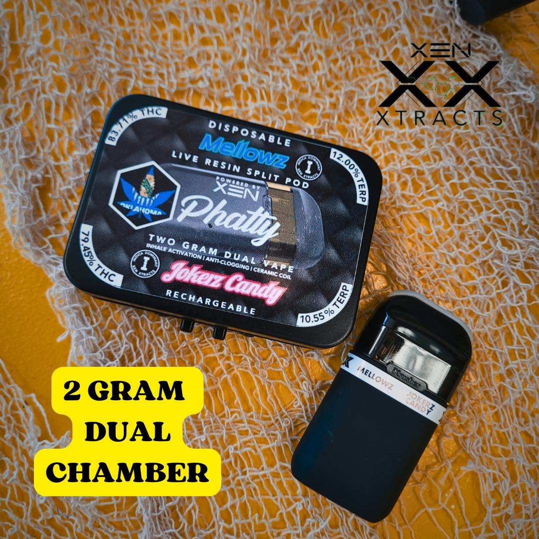 PRICE DROP $20 | 2g Phatty Split Pod | Xen Xracts | Mellowz X Jokerz Candy