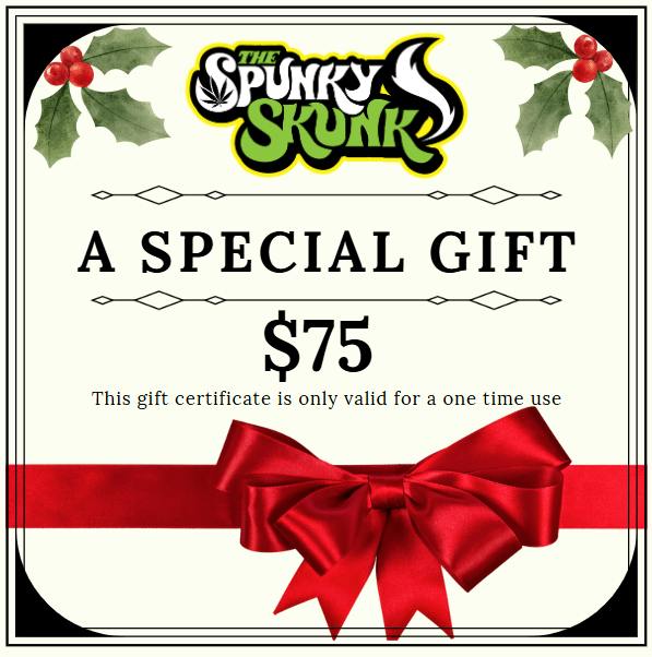 $75 | Gift Certificate | Spunky Skunk | Dec 2024