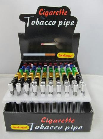 $3.50 | Spring-Loaded One Hitter Aluminum | AAA Glass Pipes | 652