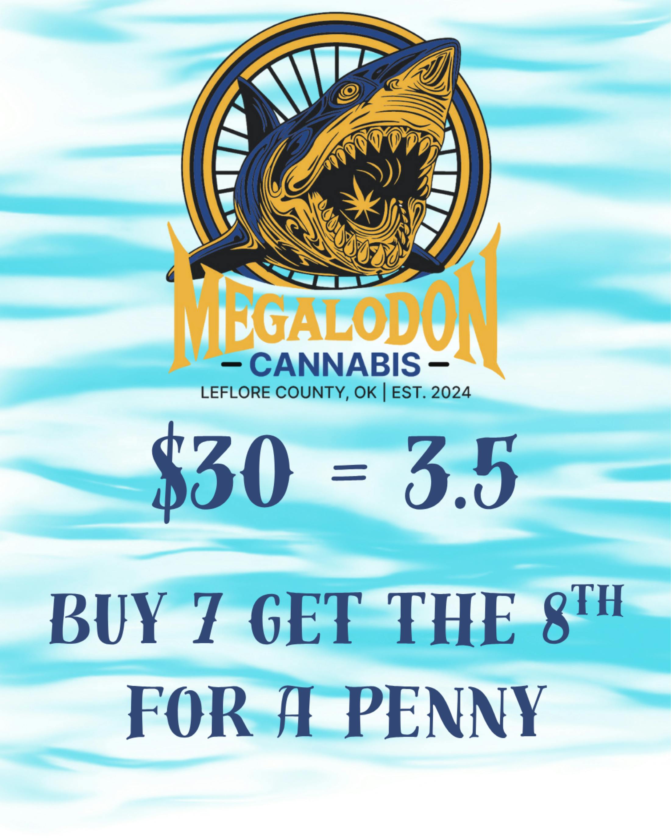 Sherb Cream Pie | $20 Eighth Flower | Megalodon Pharms | B# SHERB CREAM PIE 10-14-25 (280)