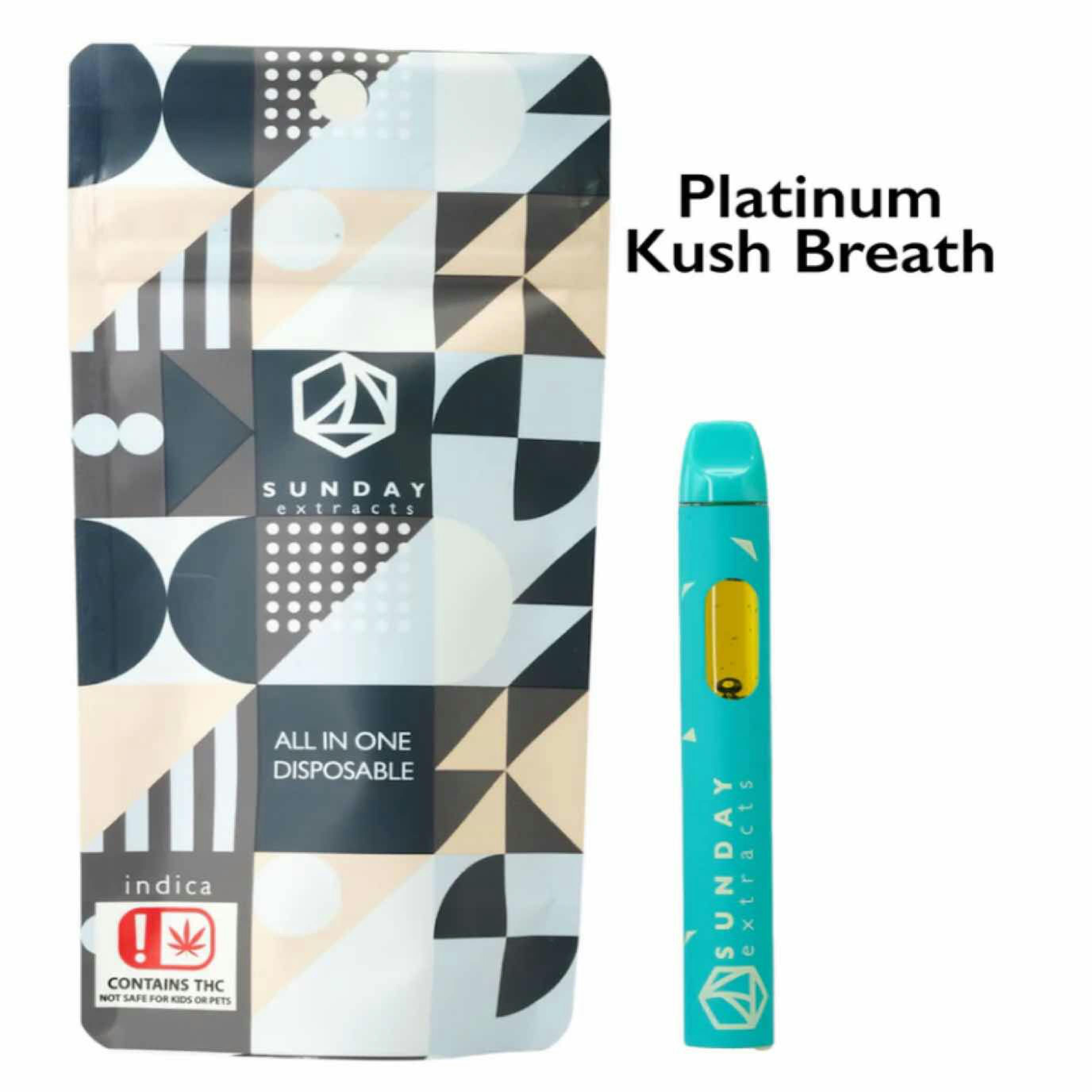 $28 | 2g Live Resin Disposable | Sunday Extracts | Platinum Kush Breath