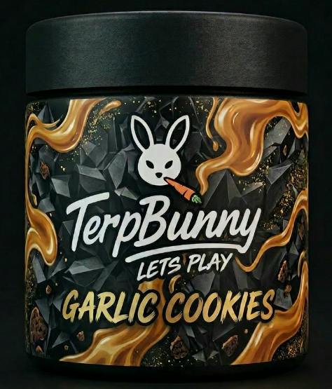 Garlic Cookies | $30 Eighth Flower Shelf | Terp Bunny | B# B13-1GC