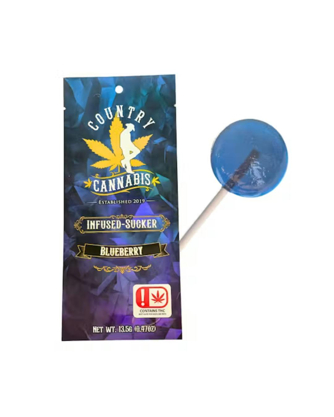 $5 | 100mg Sucker | Country Cannabis | Blueberry