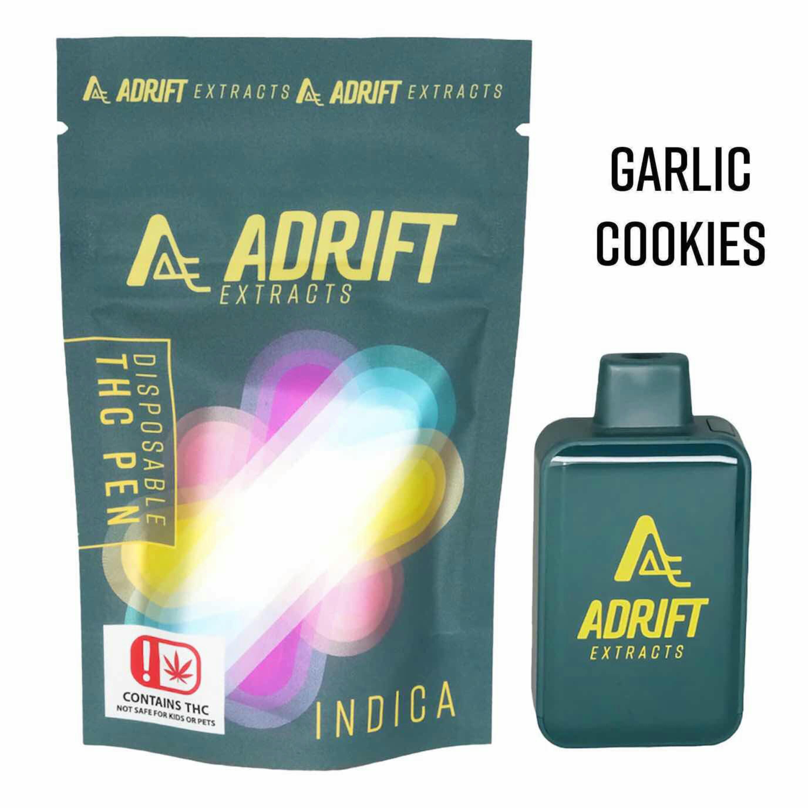 $30 | 3g Disposable | Adrift Extracts | Garlic Cookies