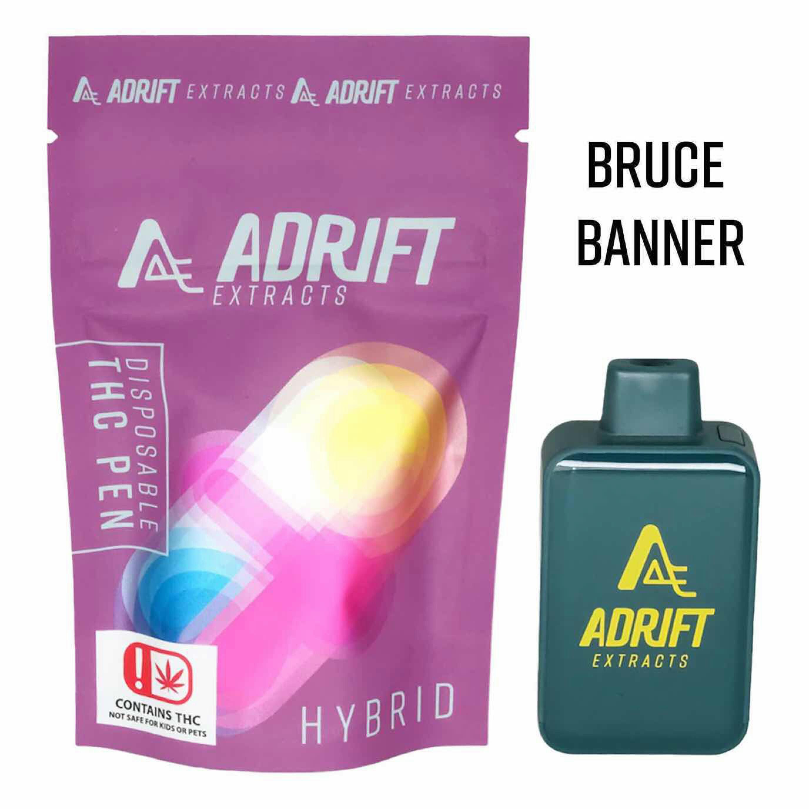 $30 | 3g Disposable | Adrift Extracts | Bruce Banner