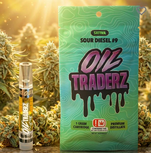 $7 | 1g Cart | Oil Traderz | Sour Diesel #9