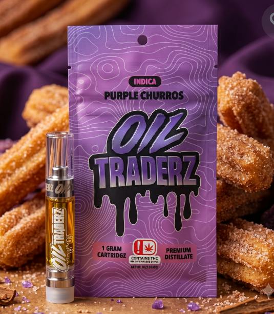 $7 | 1g Cart | Oil Traderz | Purple Churros