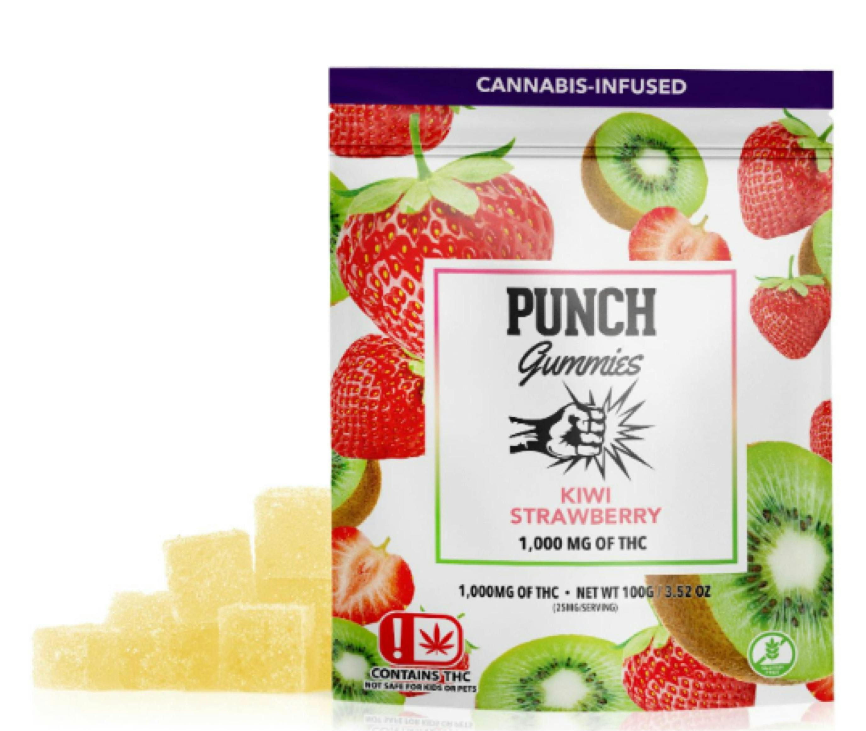 $20 | 1000mg Gummies | Punch Extracts | Kiwi Strawberry