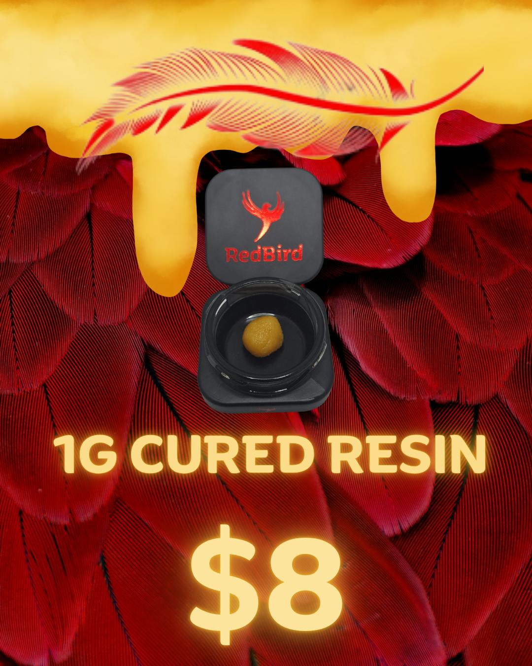 $8 | 1g Cured Resin Sugar | RedBird Bioscience | Super Glue