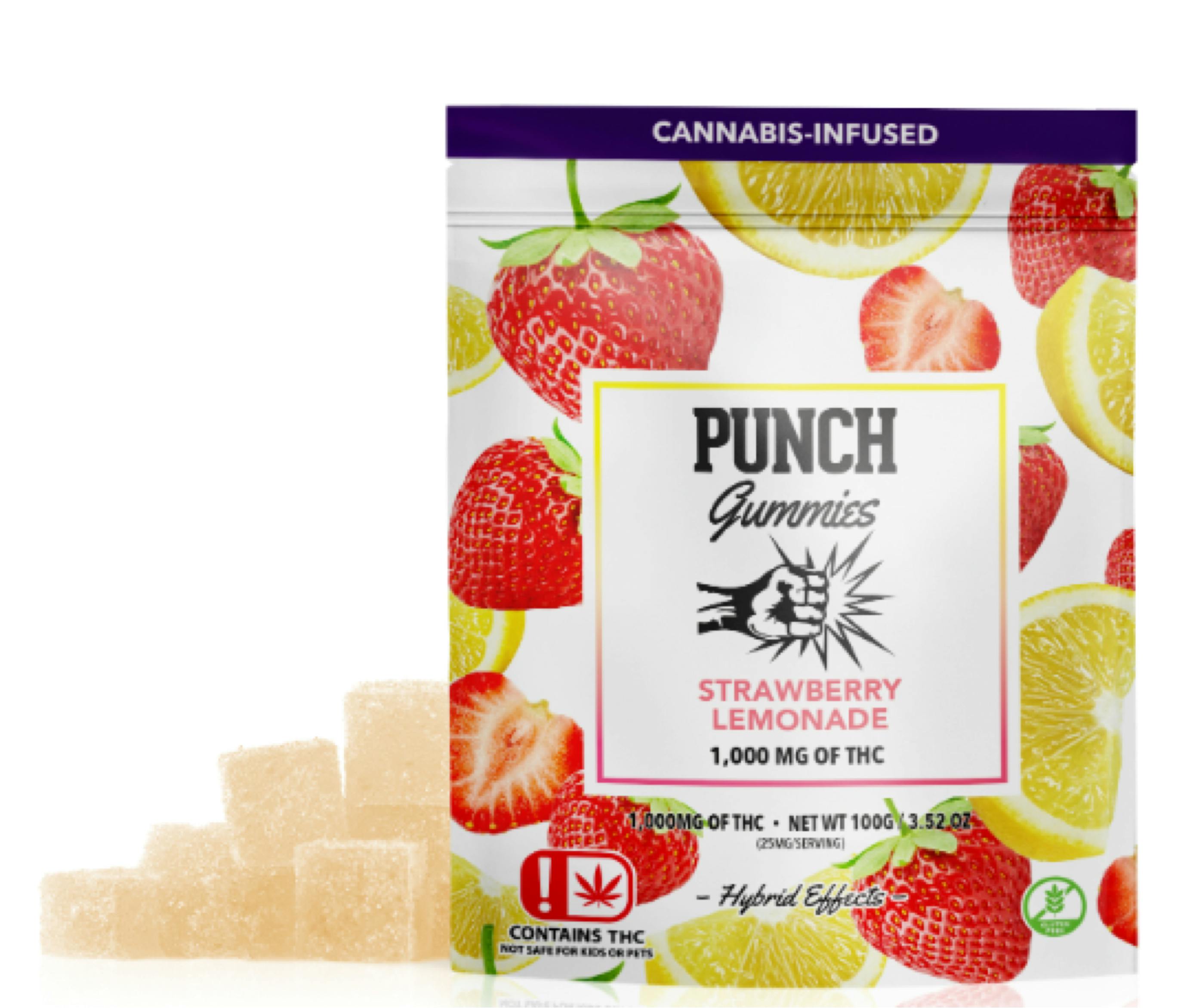 $20 | 1000mg Gummies | Punch Extracts | Strawberry Lemonade