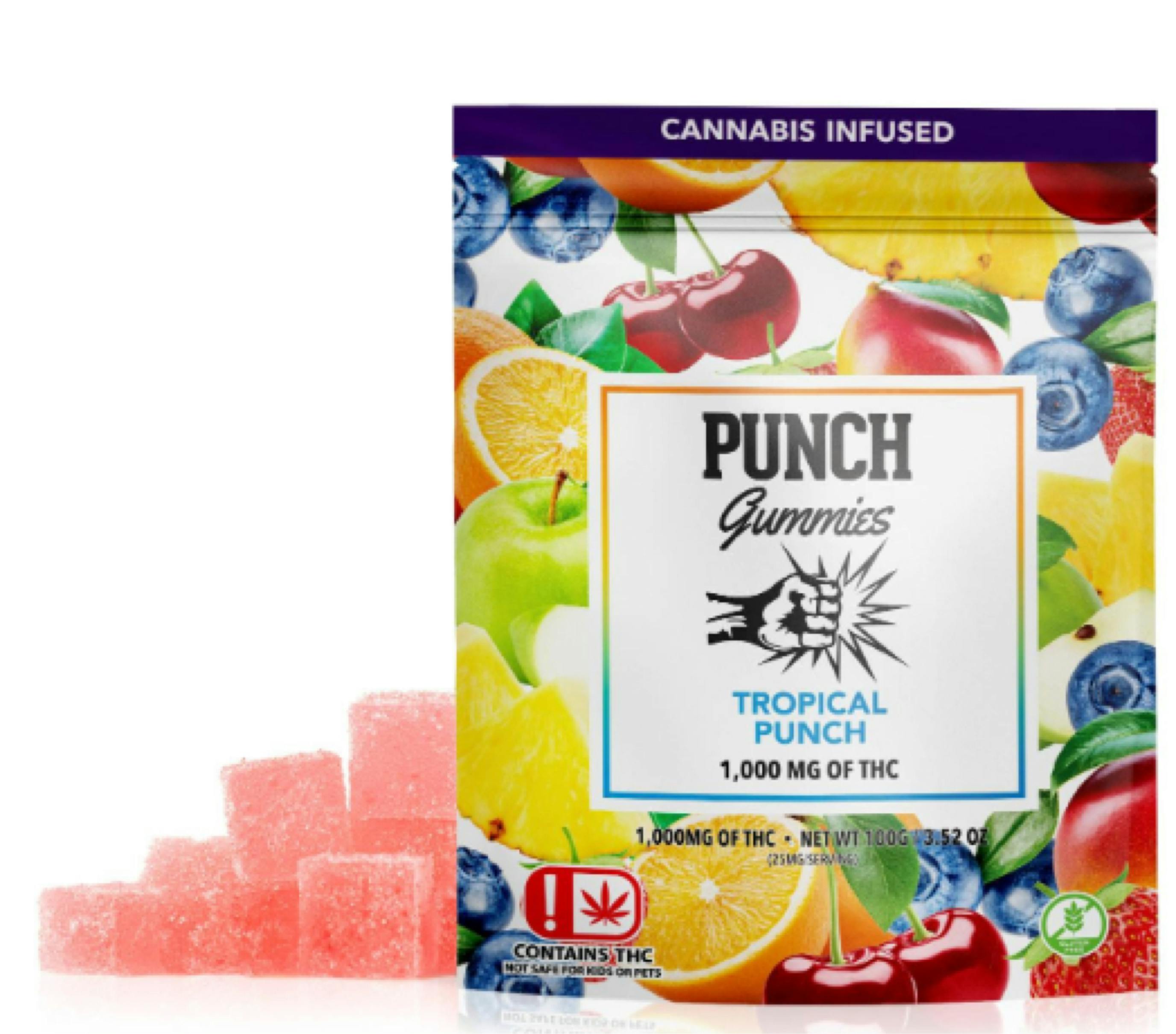 $20 | 1000mg Gummies | Punch Extracts | Tropical Punch
