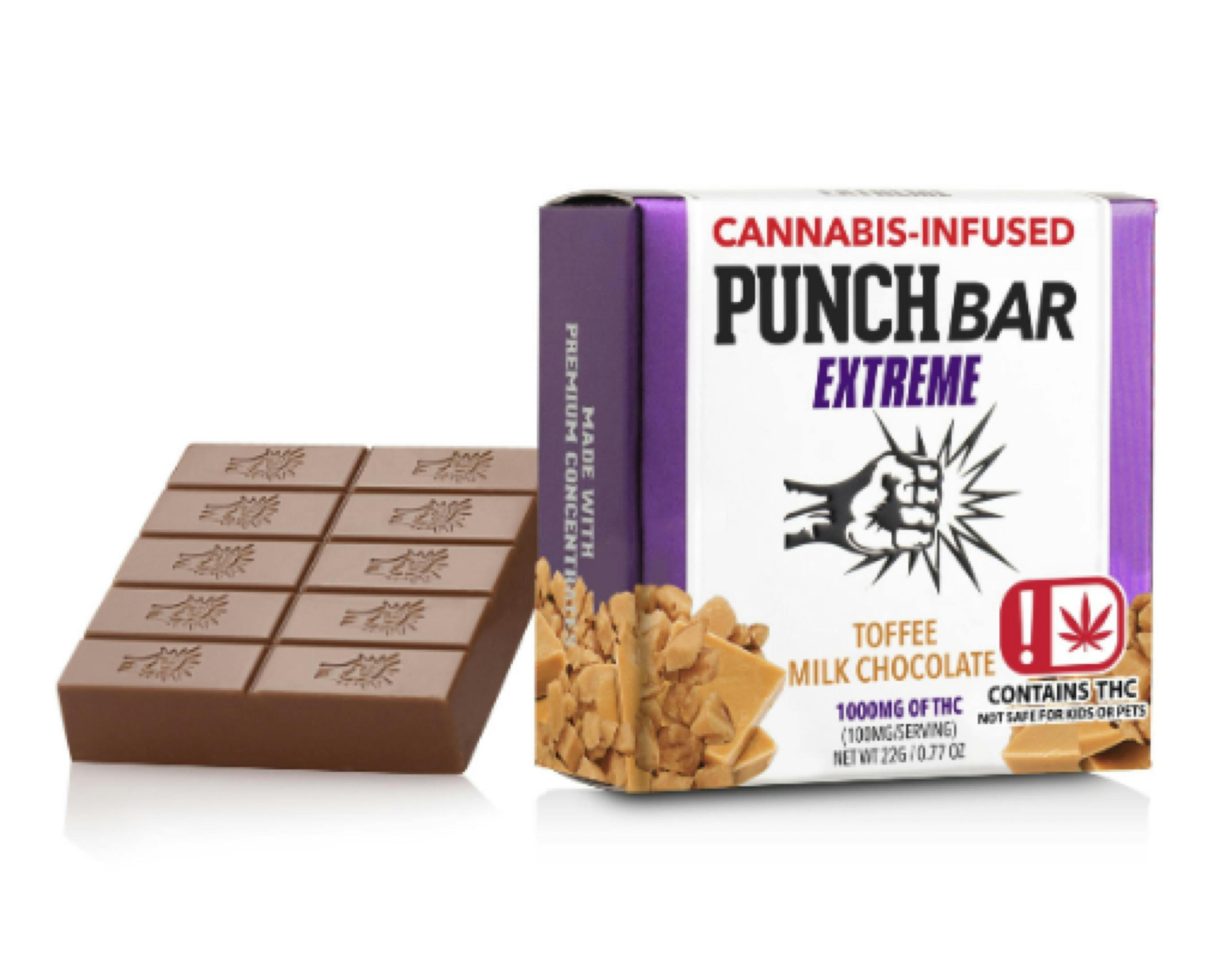 $15 | 1000mg Chocolate Bar | Punch Extracts | Toffee