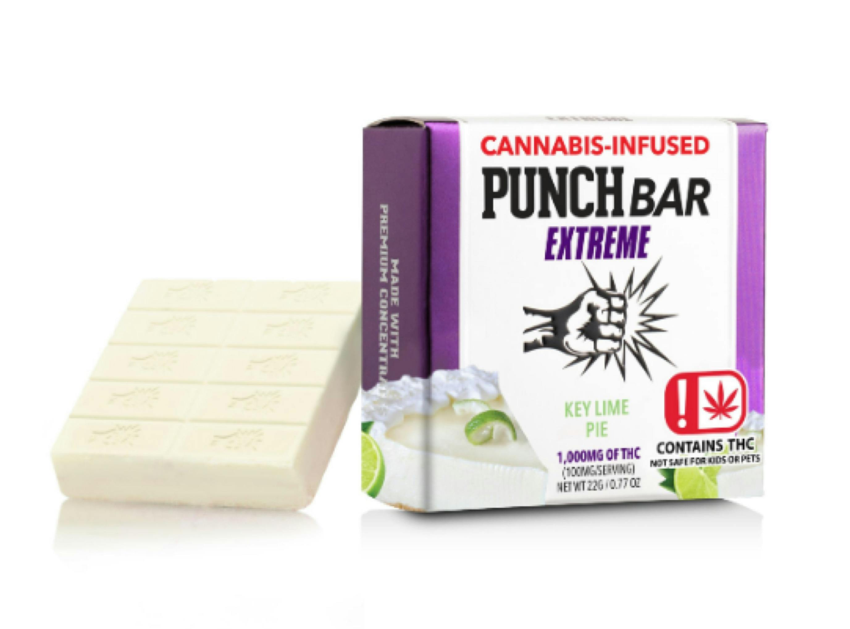 $15 | 1000mg Chocolate Bar | Punch Extracts | Key Lime Pie