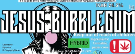 $3 | 1g Pre-roll | Nirvana | Jesus Bubblegum