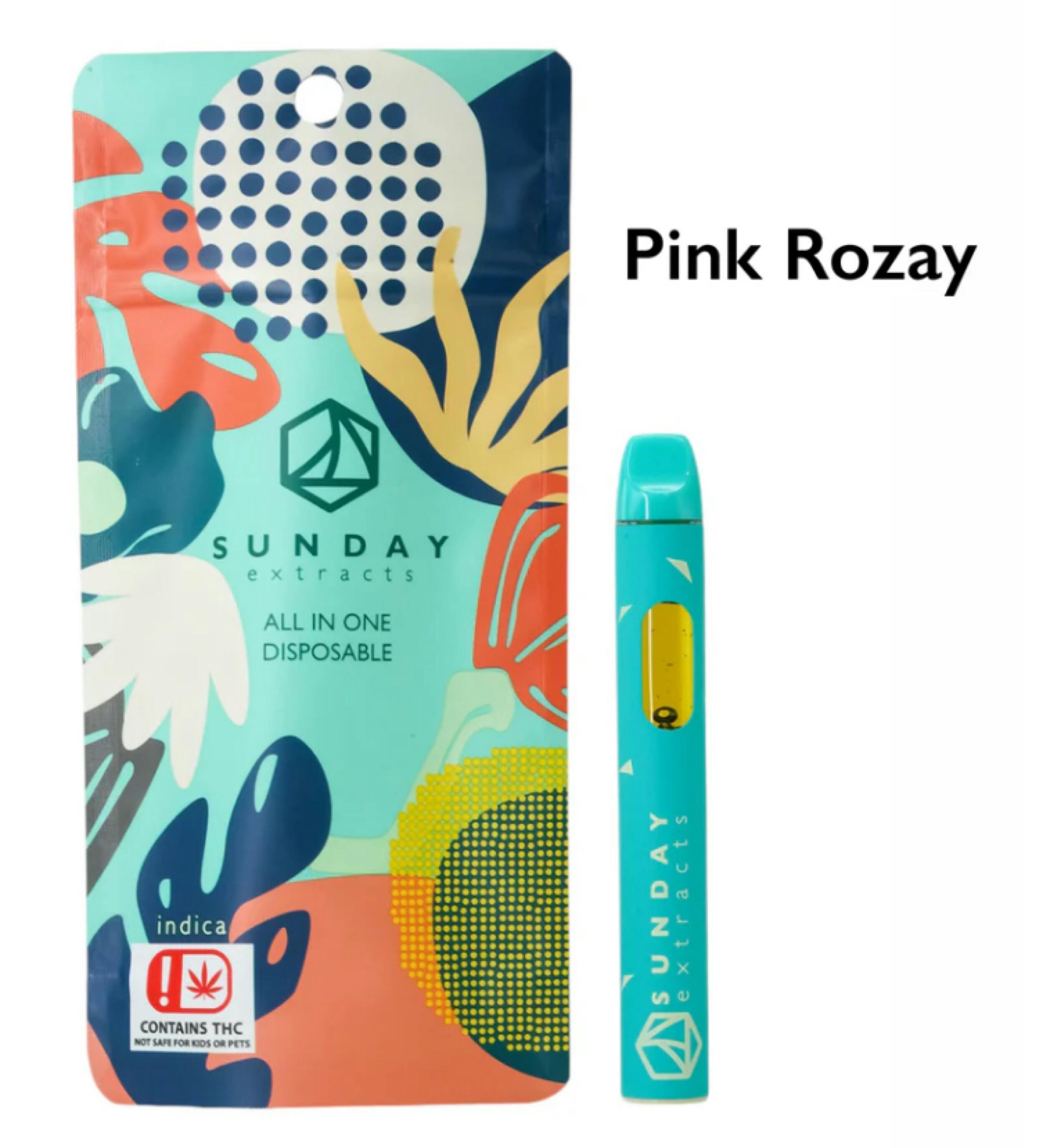 $25 | 2g Disposable | Sunday Extracts | Pink Rozay