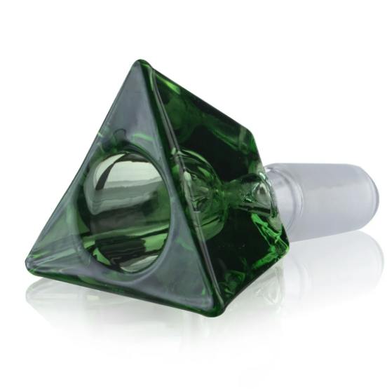 $10 | Hillside 14mm Male Triangle Bowl | MJ Wholesale | Multi Color | 898