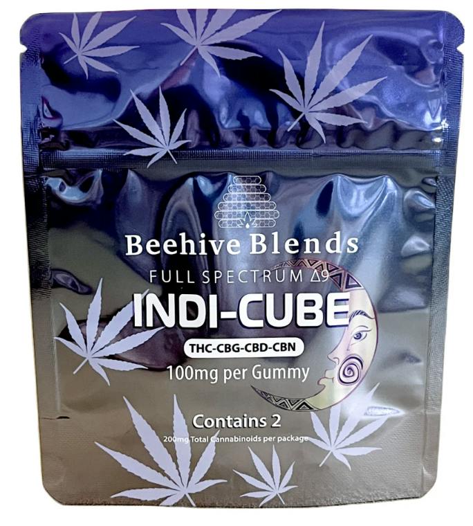 $40 | 3000mg Indi-Cube Day Changer Full Spectrum Gummies | Bee Hive Blends | Strawberry