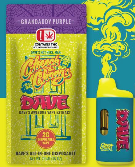 $25 | 2G D.A.V.E. Cheech and Chong | Tribe | Grandaddy Purple