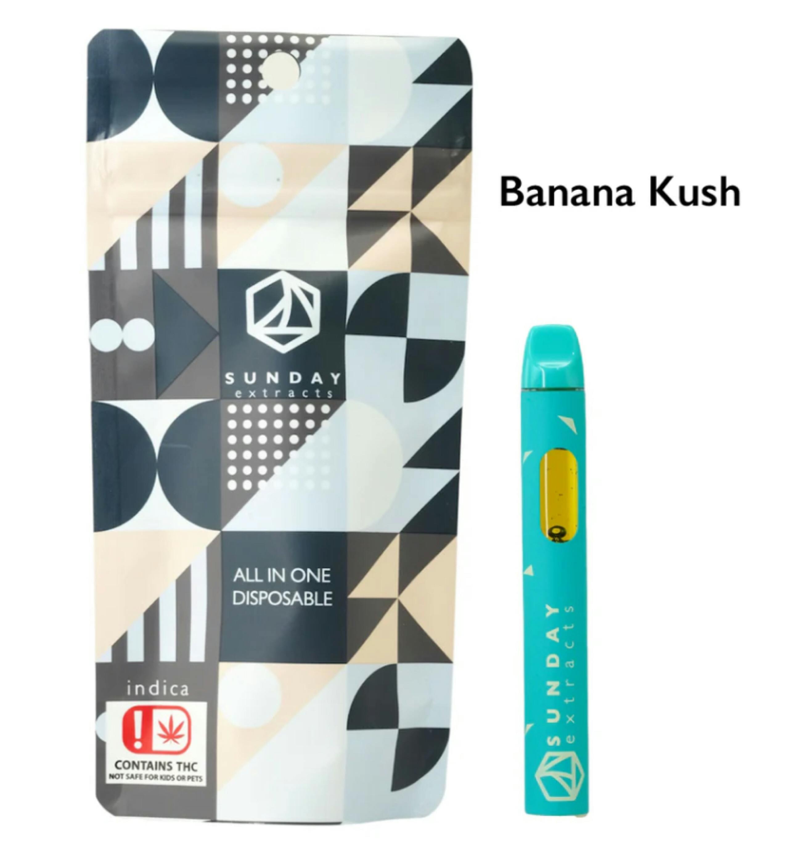 $28 | 2g Live Resin Disposable | Sunday Extracts | Banana Kush