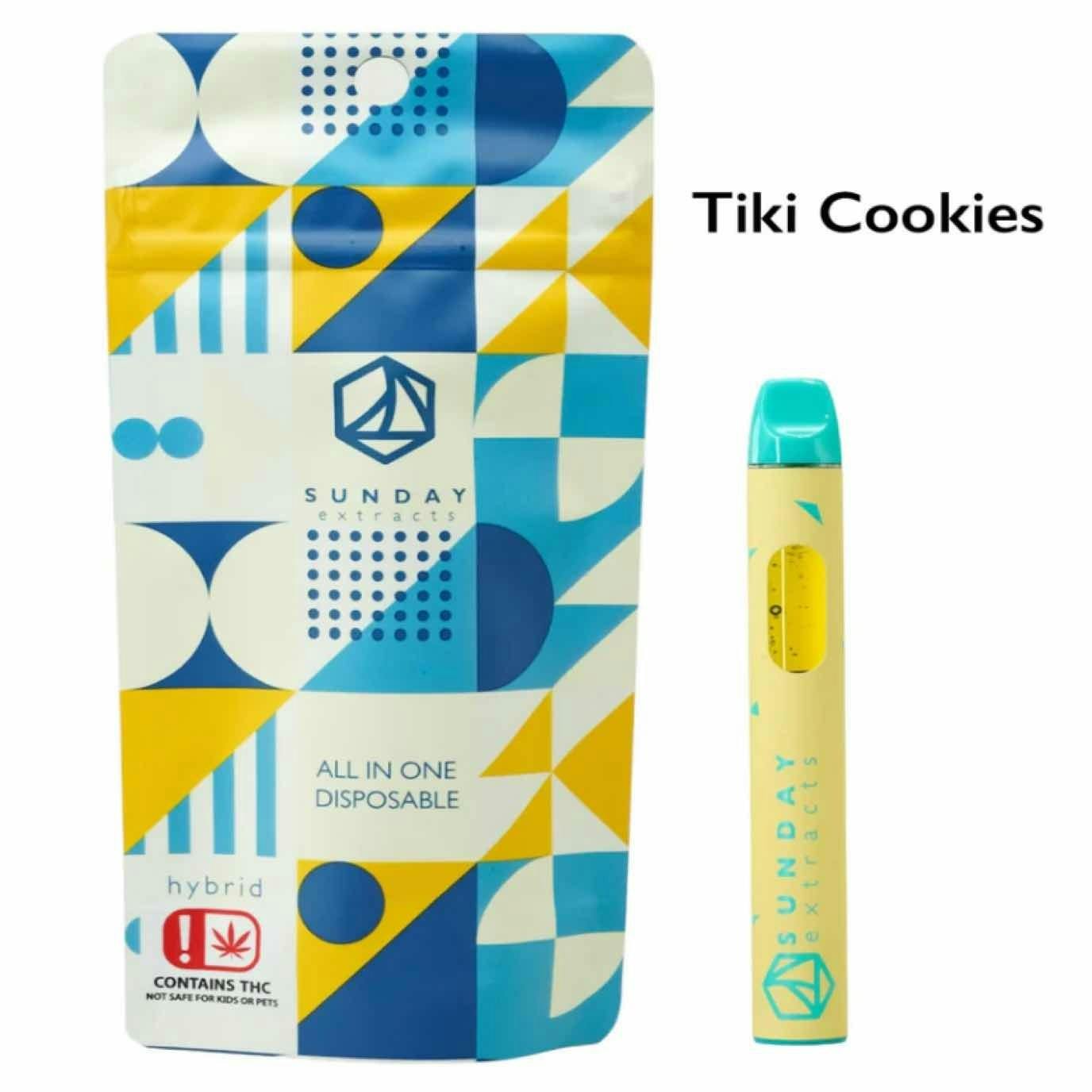 $28 | 2g Live Resin Disposable | Sunday Extracts | Tiki Cookies