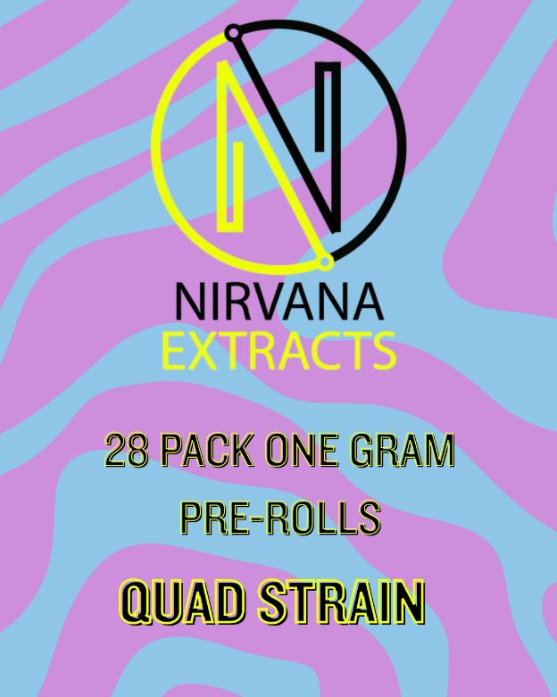 $35 | 28 Pack 1g Pre-Rolls Quad Strain | Nirvana | All Sativas