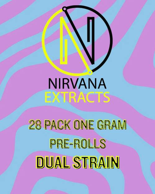 $35 | 28 Pack 1g Pre-Rolls Dual Strain | Nirvana | Opposite’s Attract