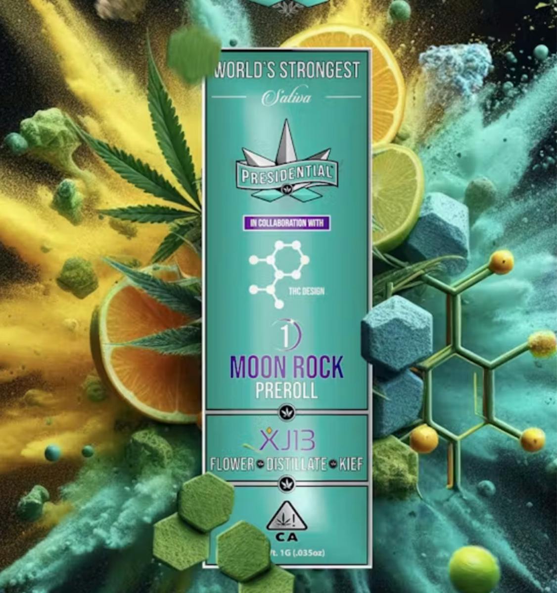 $9 | 1g Moon Rock Pre-roll | Presidential | XJ13