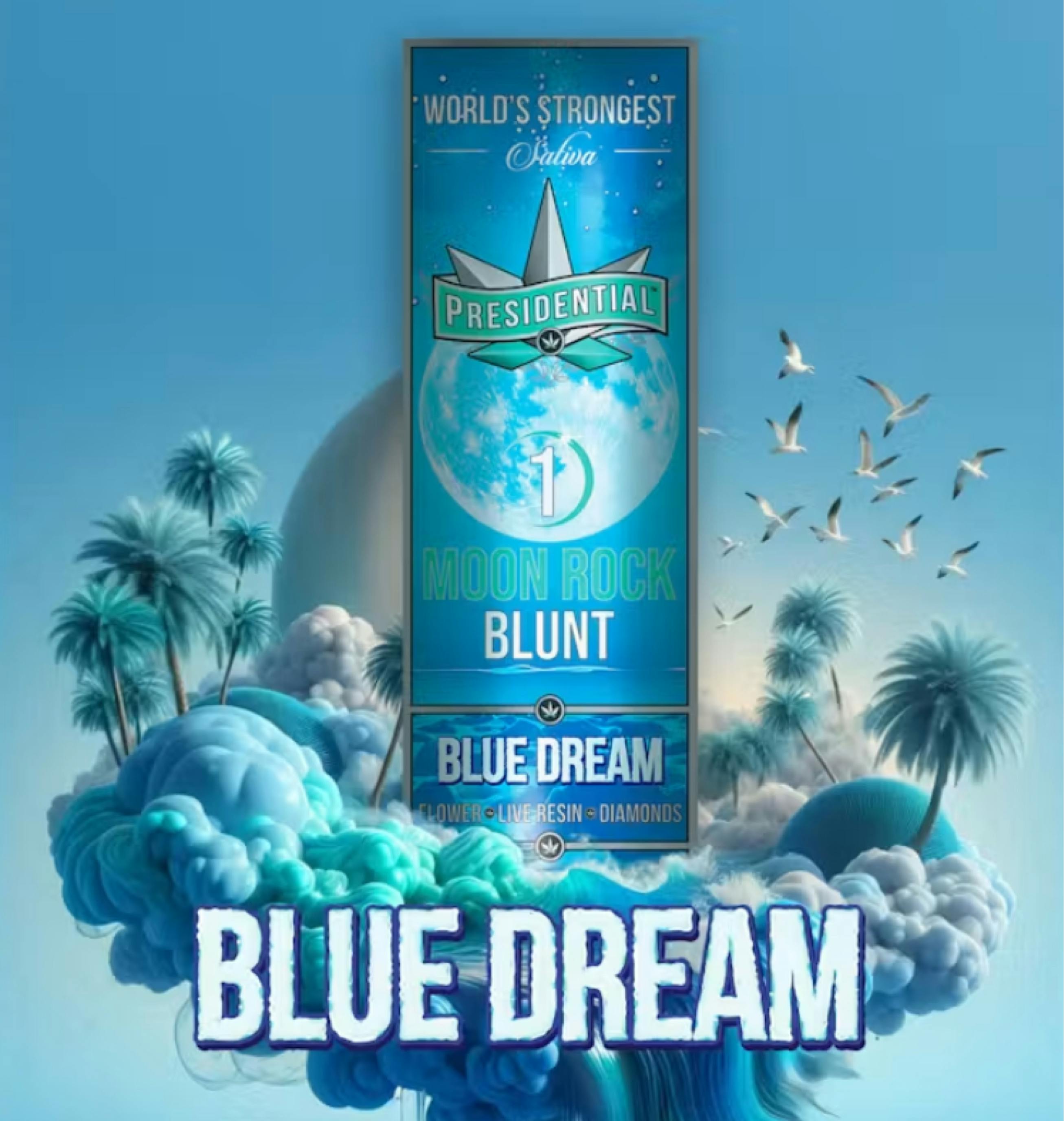 $15 | 1.5g Moon Rock Blunt | Presidential | Blue Dream