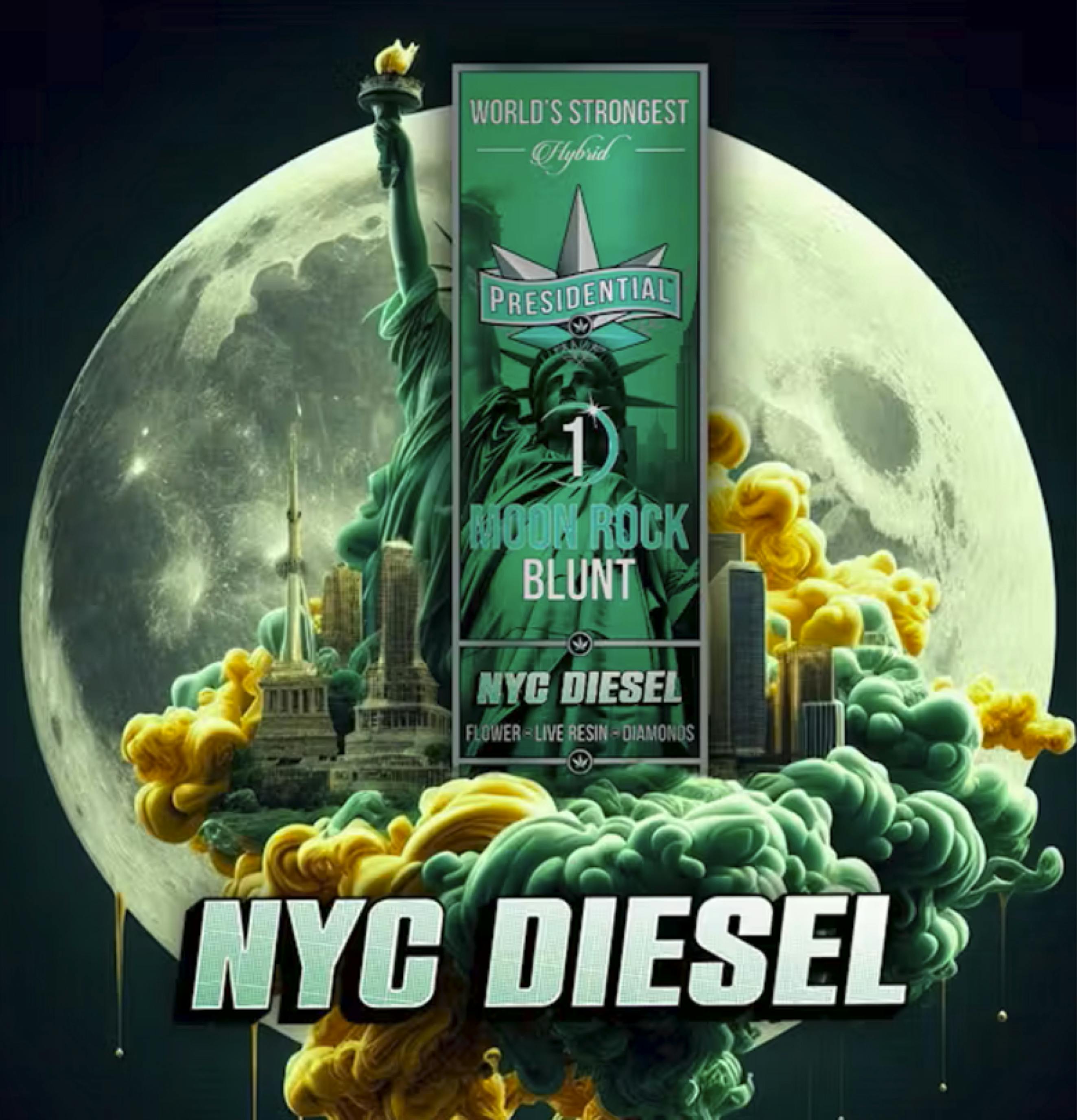 $15 | 1.5g Moon Rock Blunt | Presidential | NYC Diesel