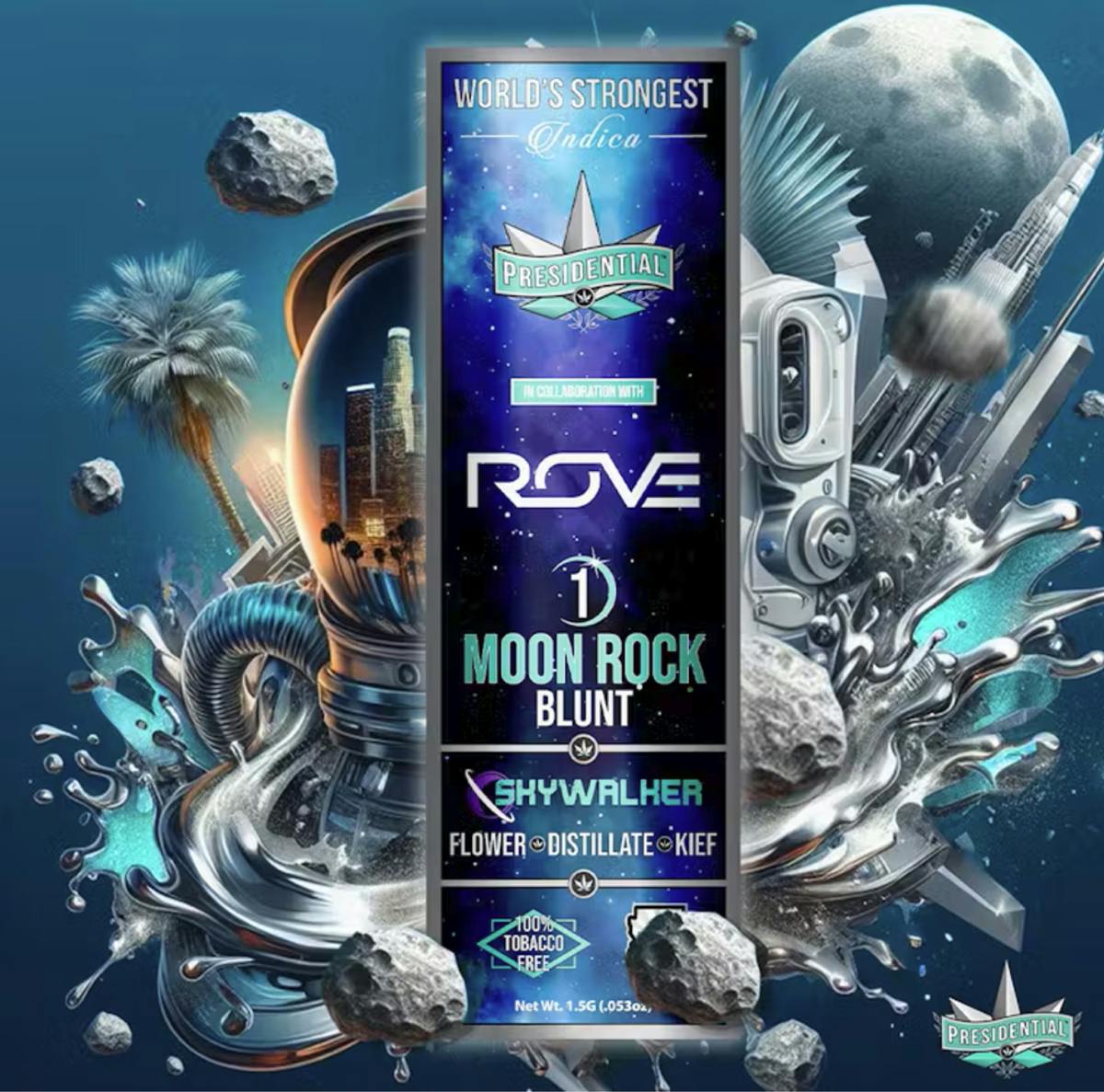 $15 | 1.5g Moon Rock Blunt | Presidential | Skywalker