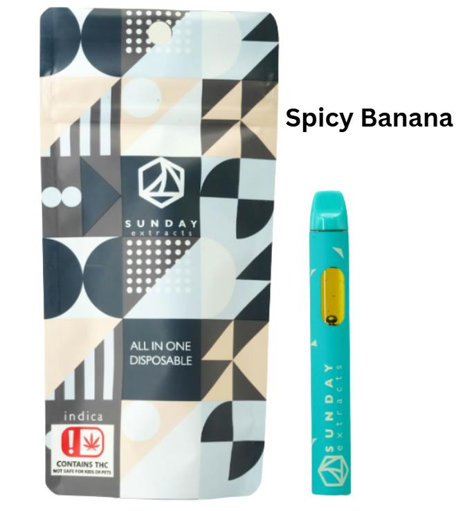 $28 | 2g Live Resin Disposable | Sunday Extracts | Spicy Banana