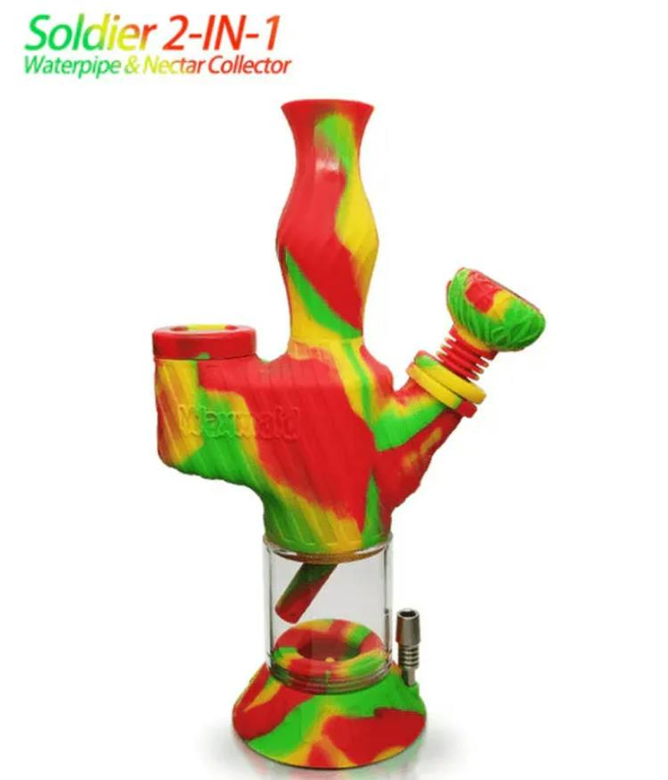 $30 | Waxmaid Soldier 2:1 Water Pipe/Dab Straw | MJ Wholesale | Rasta 891