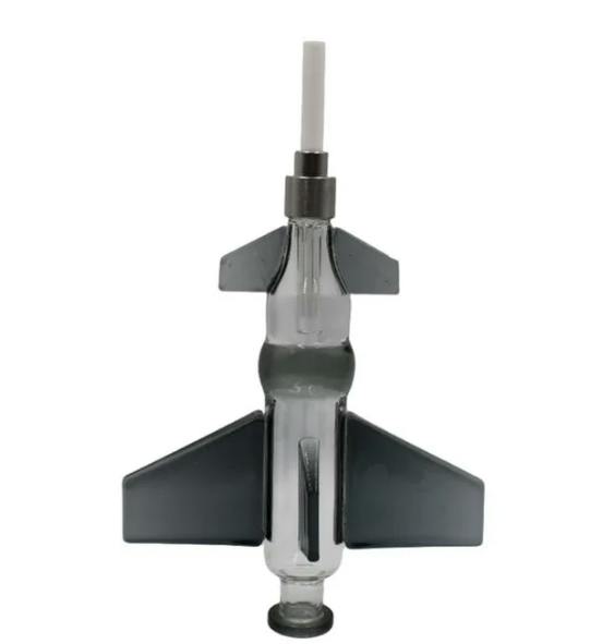 $40 | 8.2" Glass Space Rocket Dab Straw | MJ Wholesale | 888