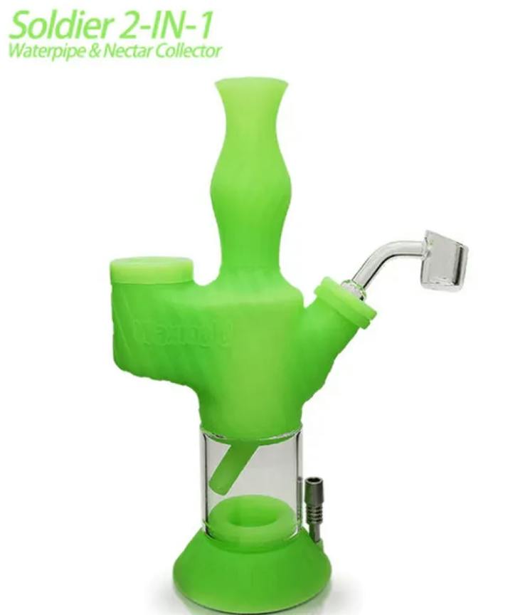 $30 | Waxmaid Soldier 2:1 Water Pipe/Dab Straw Glow | MJ Wholesale | 890