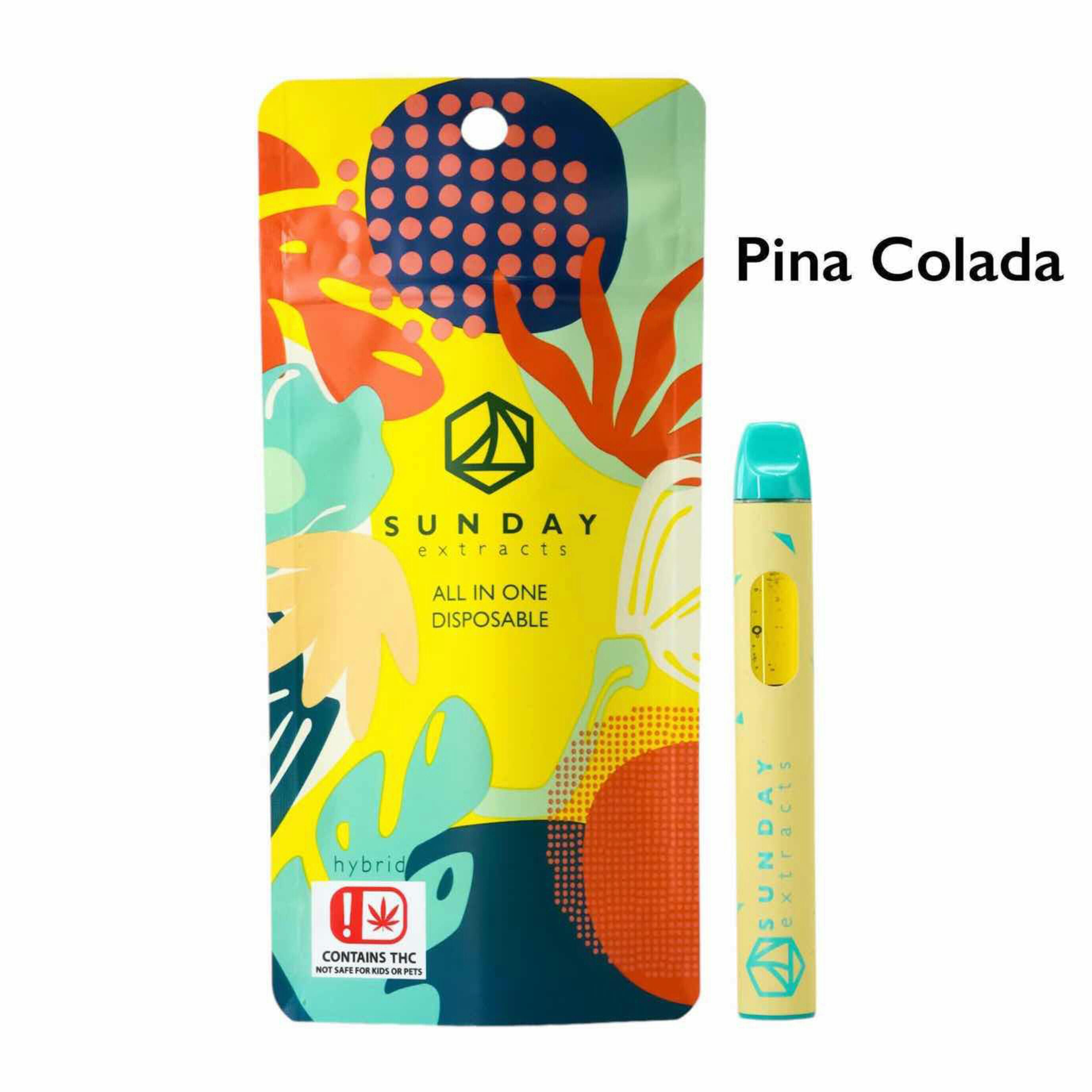 $25 | 2g Disposable | Sunday Extracts | Pina Colada
