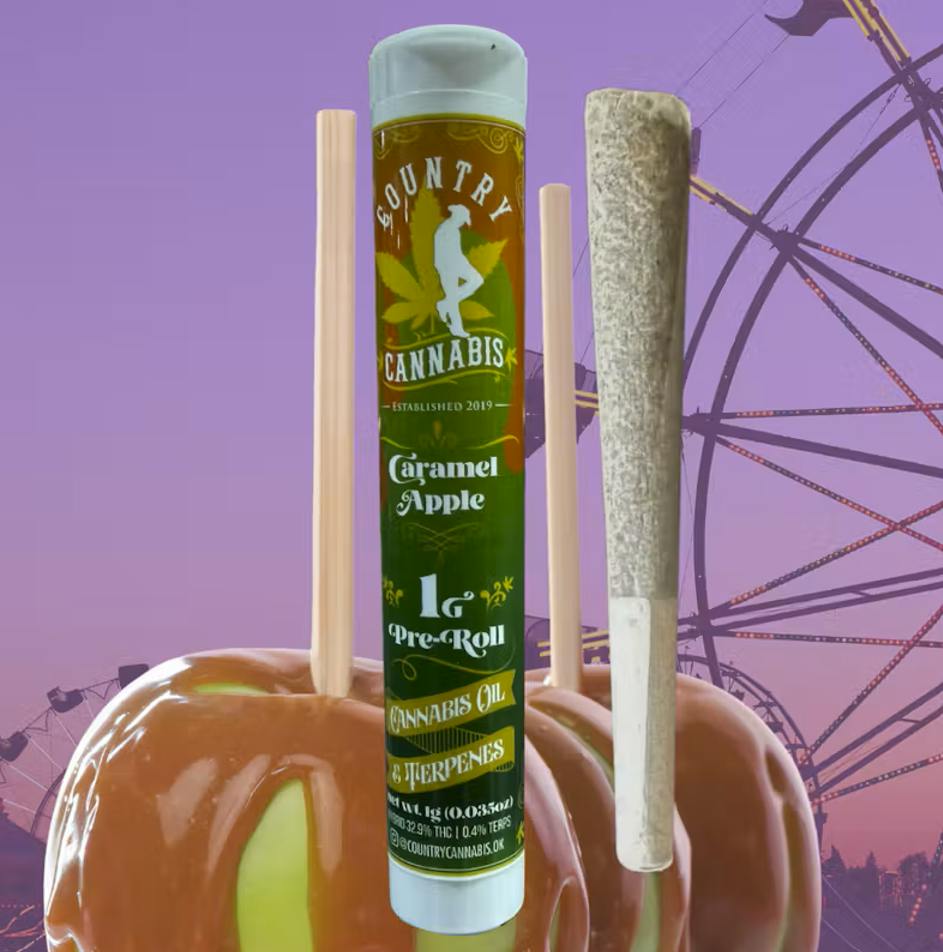 $8 | 1g Infused Preroll | Country Cannabis | Caramel Apple