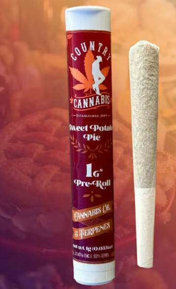 $8 | 1g Infused Preroll | Country Cannabis | Sweet Potato Pie