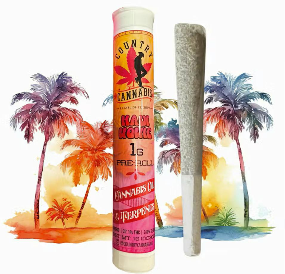 $8 | 1g Infused Preroll | Country Cannabis | Maui Wowie