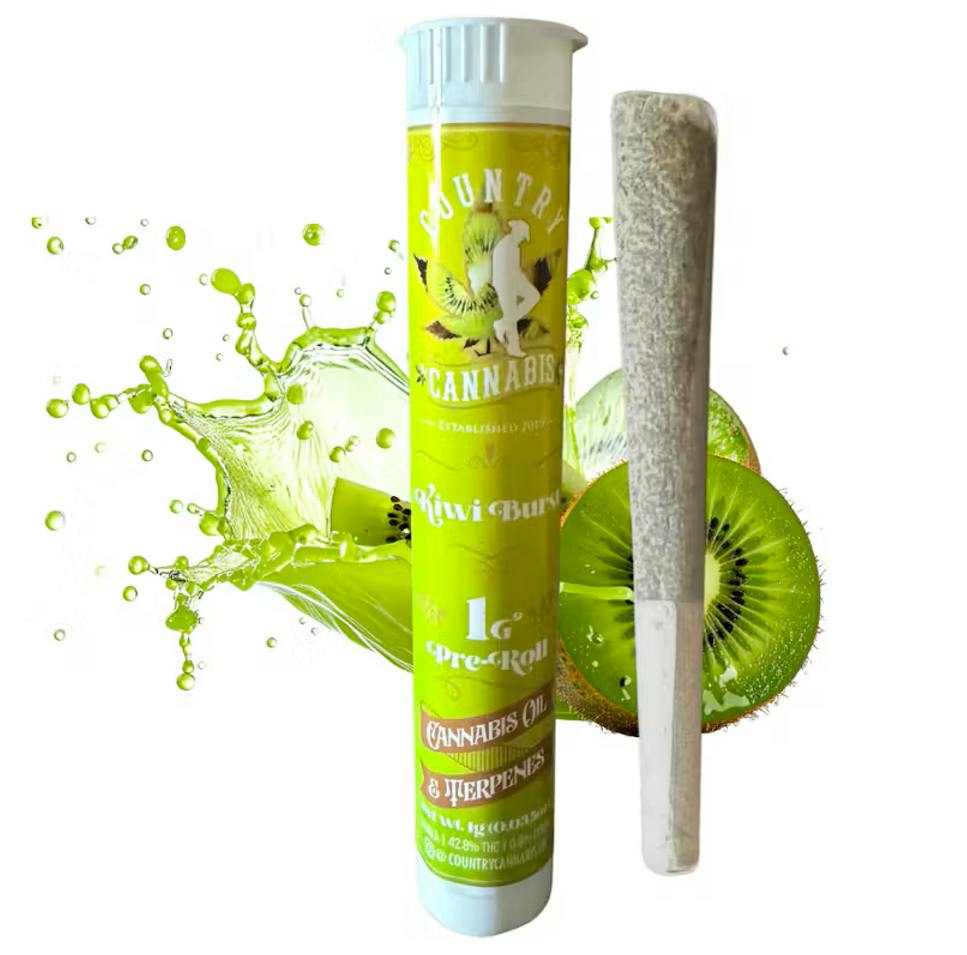$8 | 1g Infused Preroll | Country Cannabis | Kiwi Burst