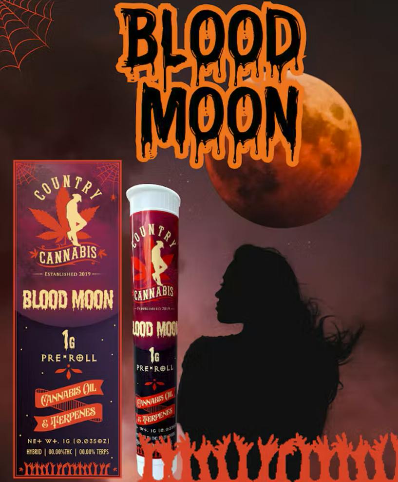 $8 | 1g Infused Preroll | Country Cannabis | Blood Moon