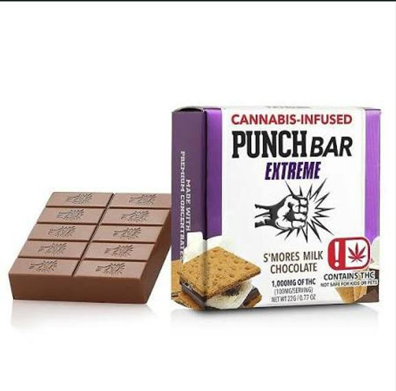 $15 | 1000mg Chocolate Bar | Punch Extracts | Smores