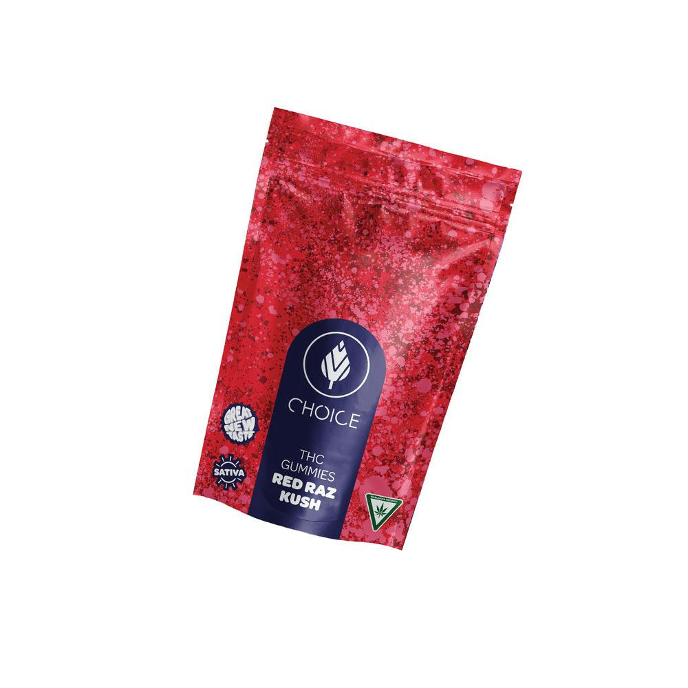 Choice Chews - Gummies - 200mg - Red Raz Haze - Sativa