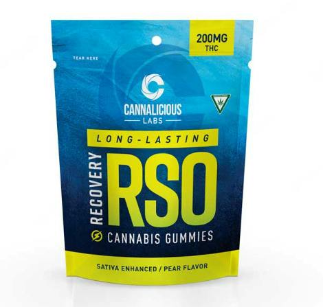 Cannalicious - Gummies - 200mg RSO Recovery - Pear - Sativa