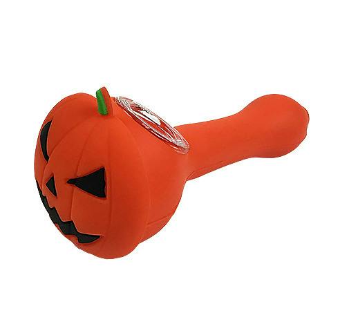 4.5" Silicone Jack O'Lantern Bong w/Bowl