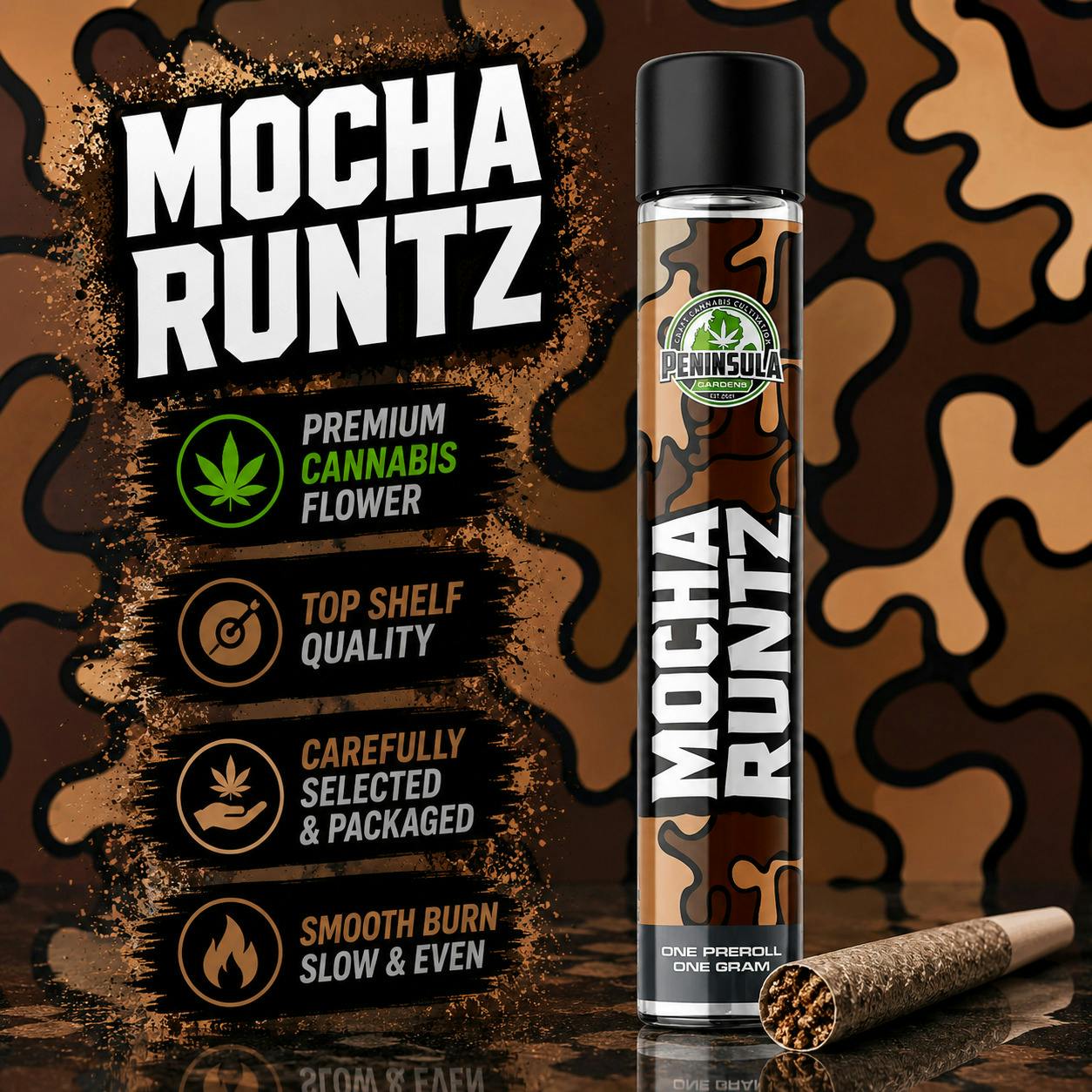 Peninsula Gardens | Mocha Runtz | Pre-Roll | 1g by Peninsula Gardens