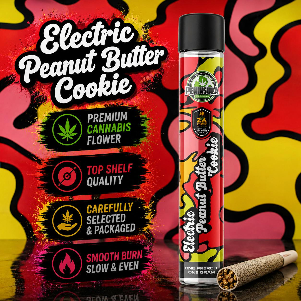 Peninsula Gardens | Electric Peanut Butter Cookie | Joint | 1g by Peninsula Gardens