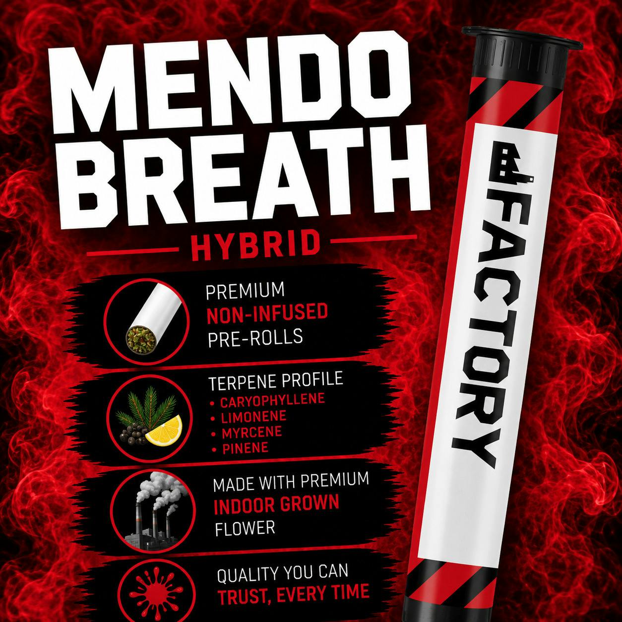 Factory | Mendo Breath | Hybrid | 1G | Pre-Roll | REC at The H.U.B.